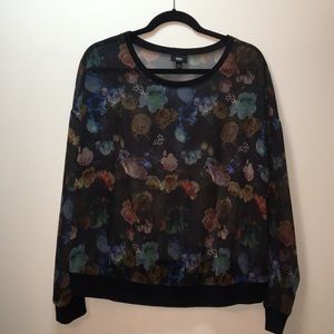 Mossimo Floral Sheer Top